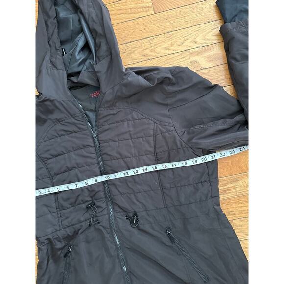 Adult Size XL Yoki Lightweight Jacket With Hood Black Zip Up - Picture 4 of 6